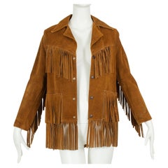 Giacca Easy Rider in pelle scamosciata con frange - Donna S / Uomo XXS, 1960