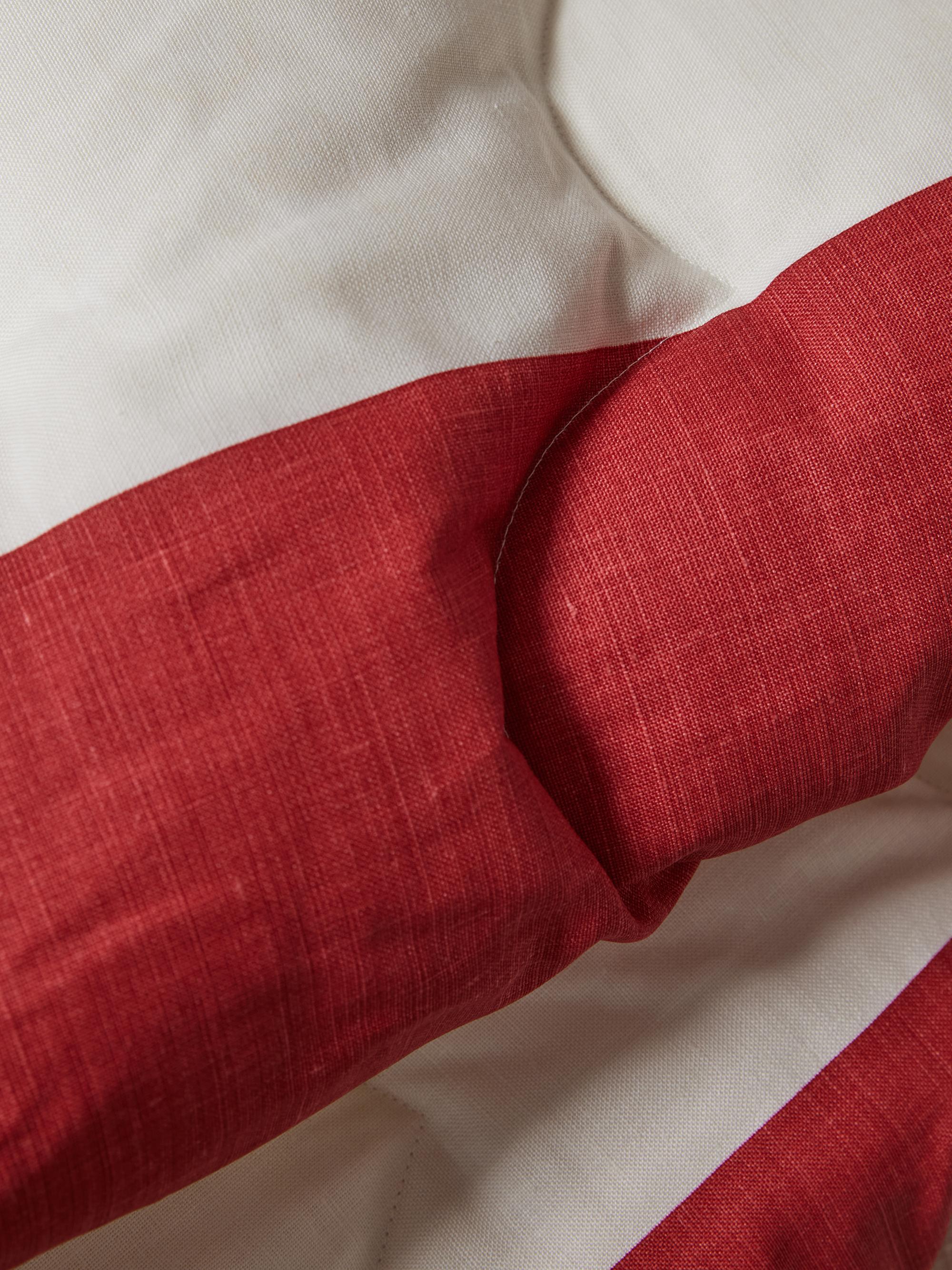 British CINNY Handmade Eiderdown Single Quilt – Arthur Stripe Linen & Duck Down Filling For Sale
