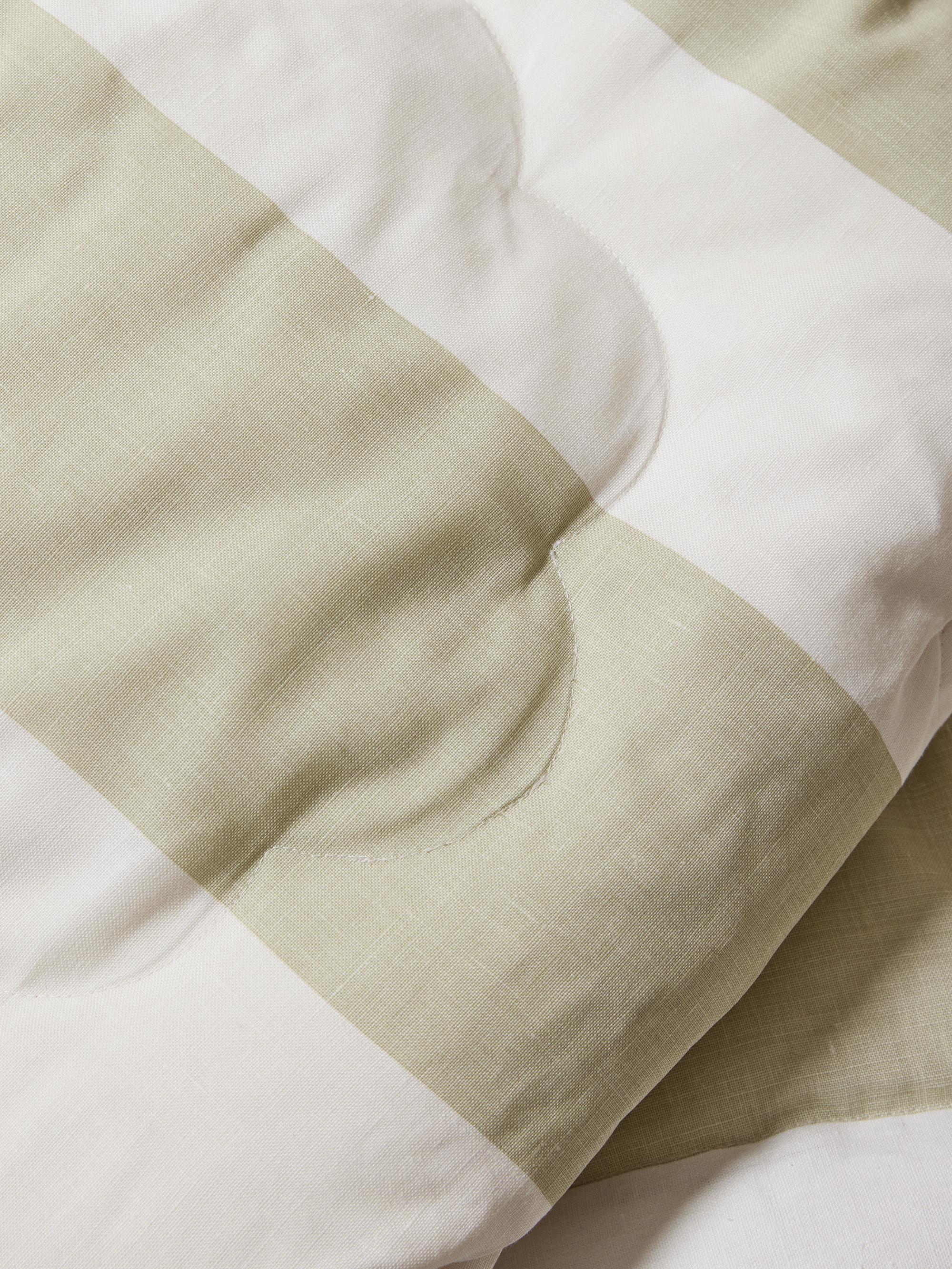 CINNY Handmade Eiderdown Single Quilt – Arthur Stripe Linen & Duck Down Filling For Sale 1