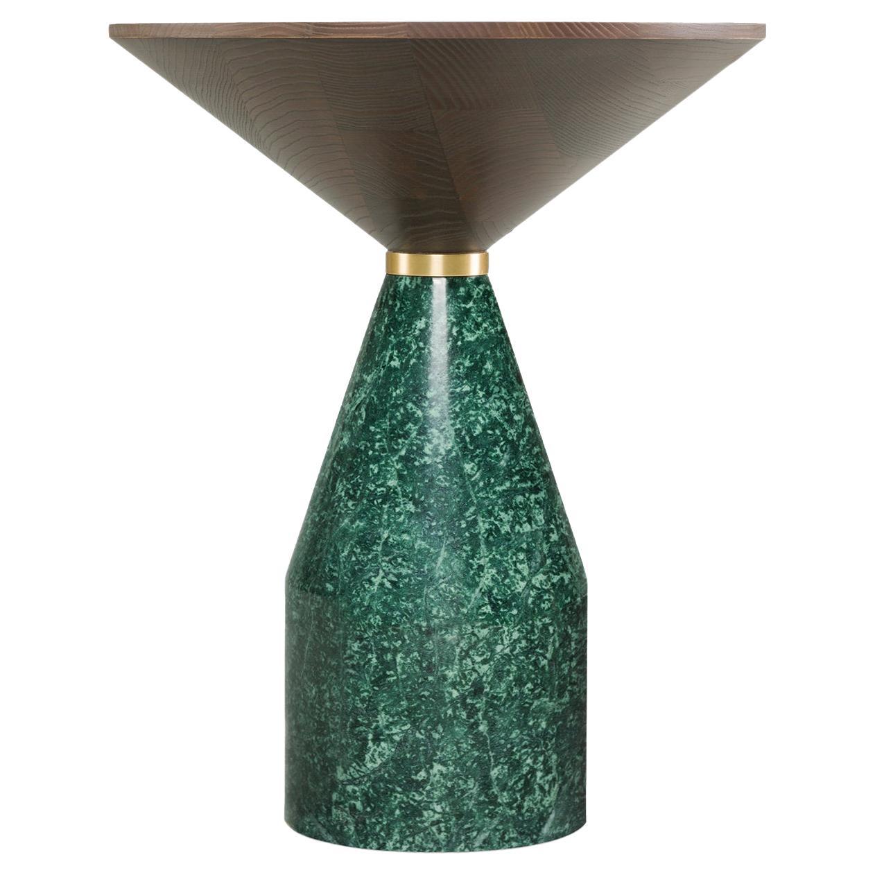 Petite table Cino en marbre vert en vente
