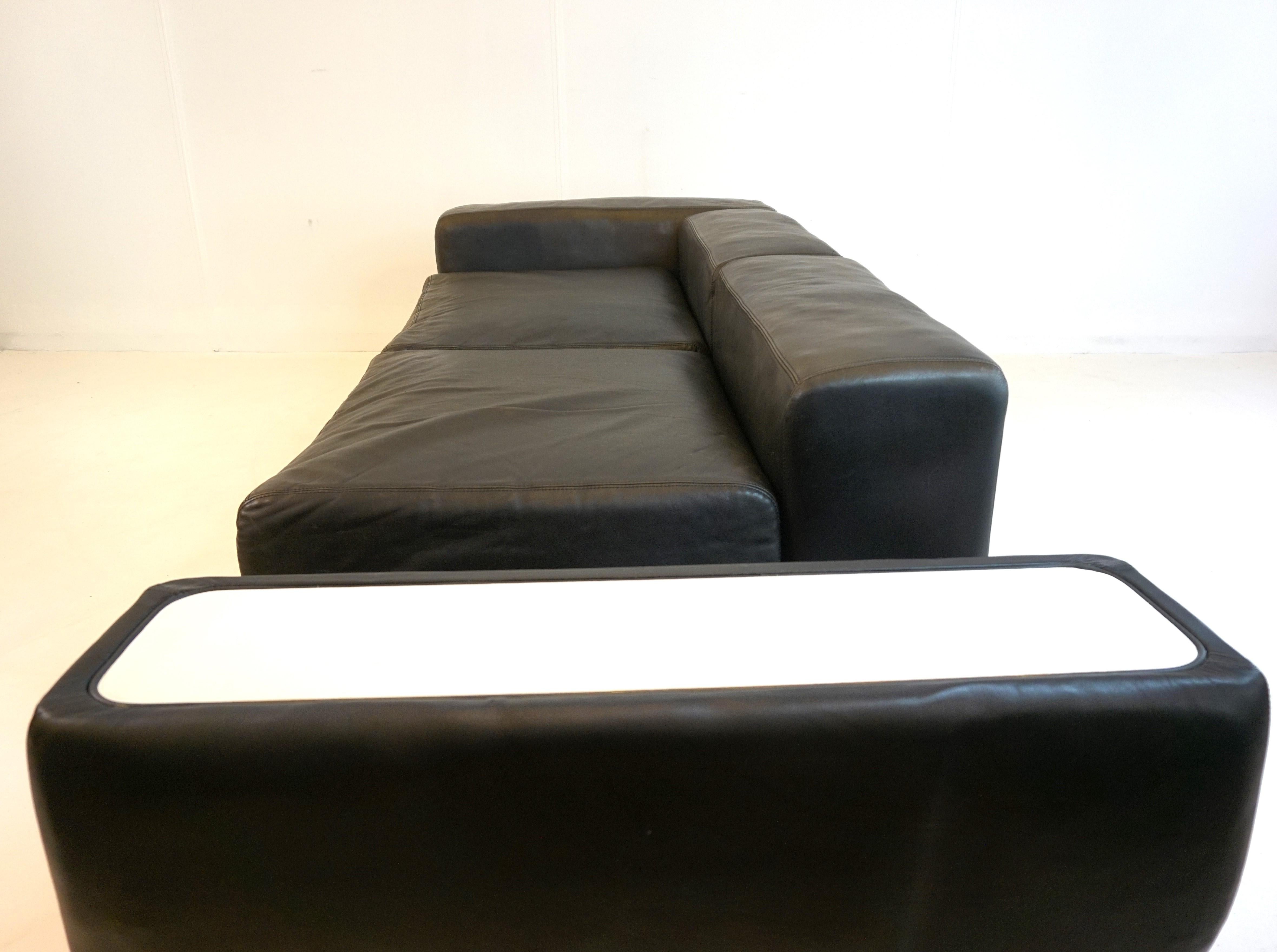 Cinova 711 Leather Sofa Daybed by Tito Agnoli 13