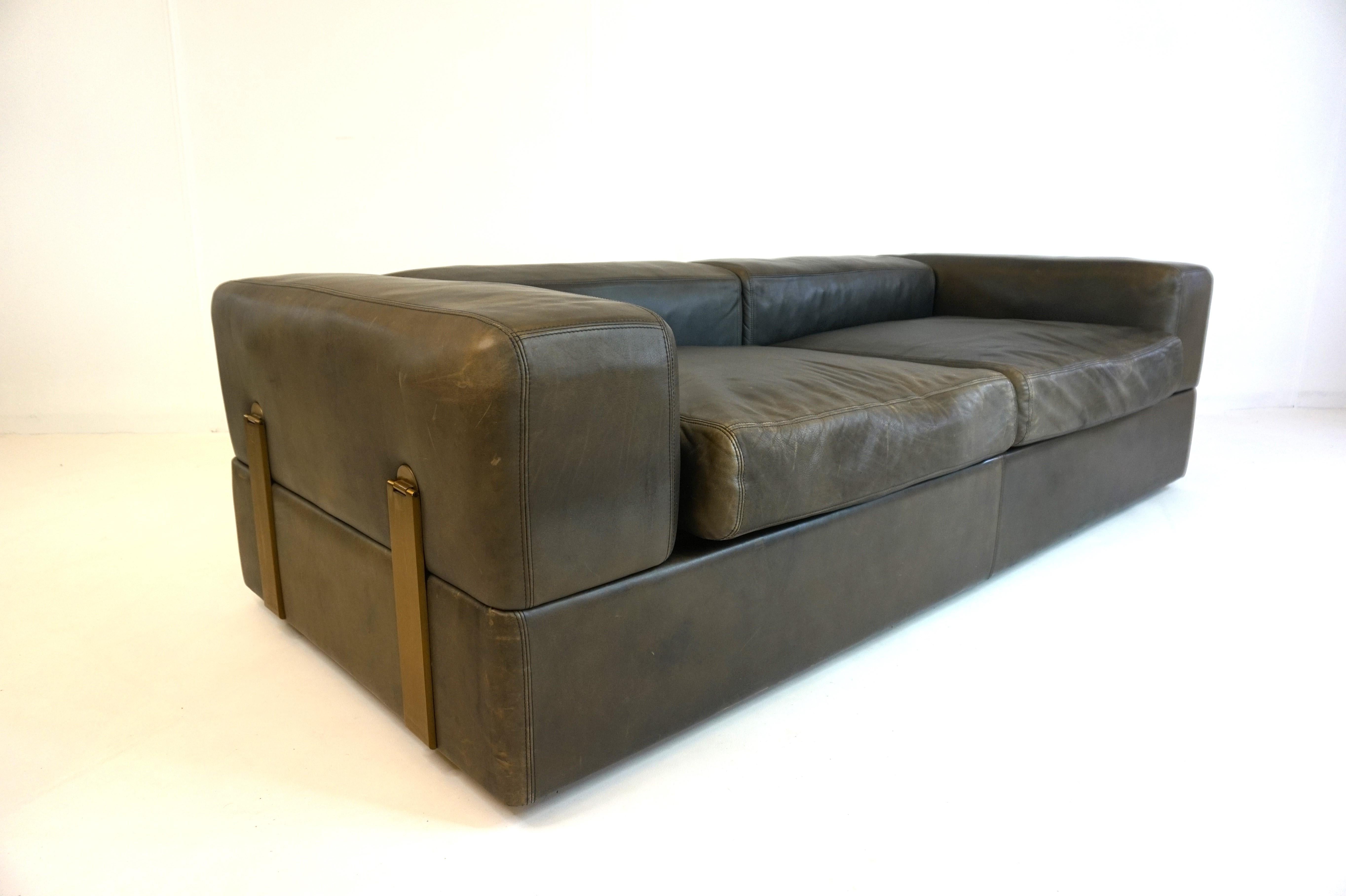 Cinova 711 Leather Sofa Daybed by Tito Agnoli In Good Condition In Ludwigslust, DE