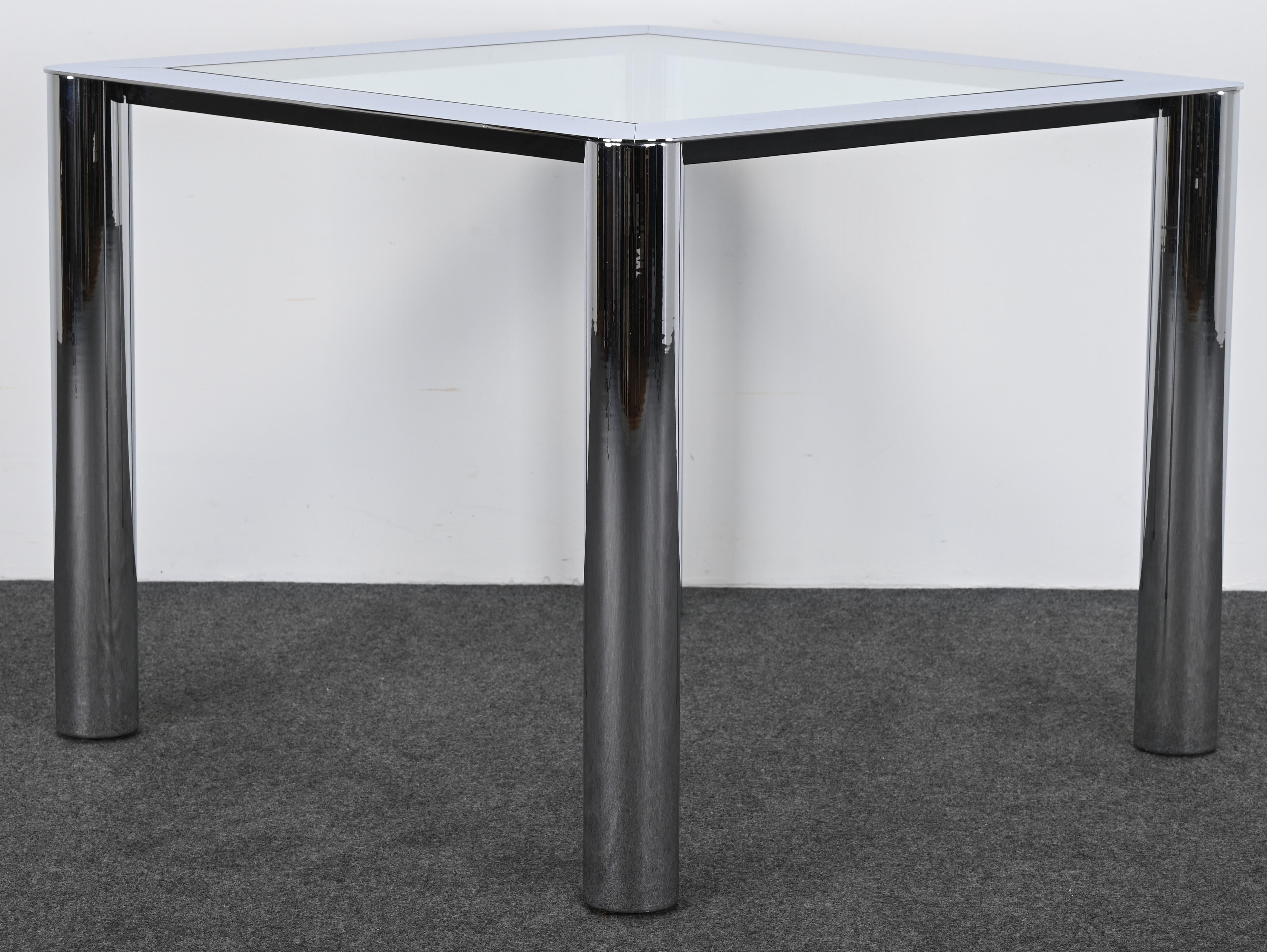 Table de jeu chromée « Cinova » de Sergio Mazza & Grimigna, 1970 en vente 1