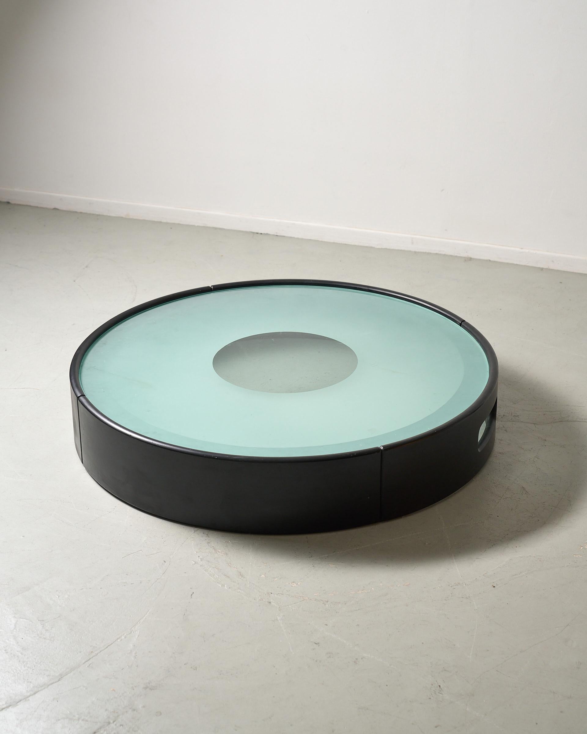 Space age large “Cinova” large low table by Tito Agnoli.
