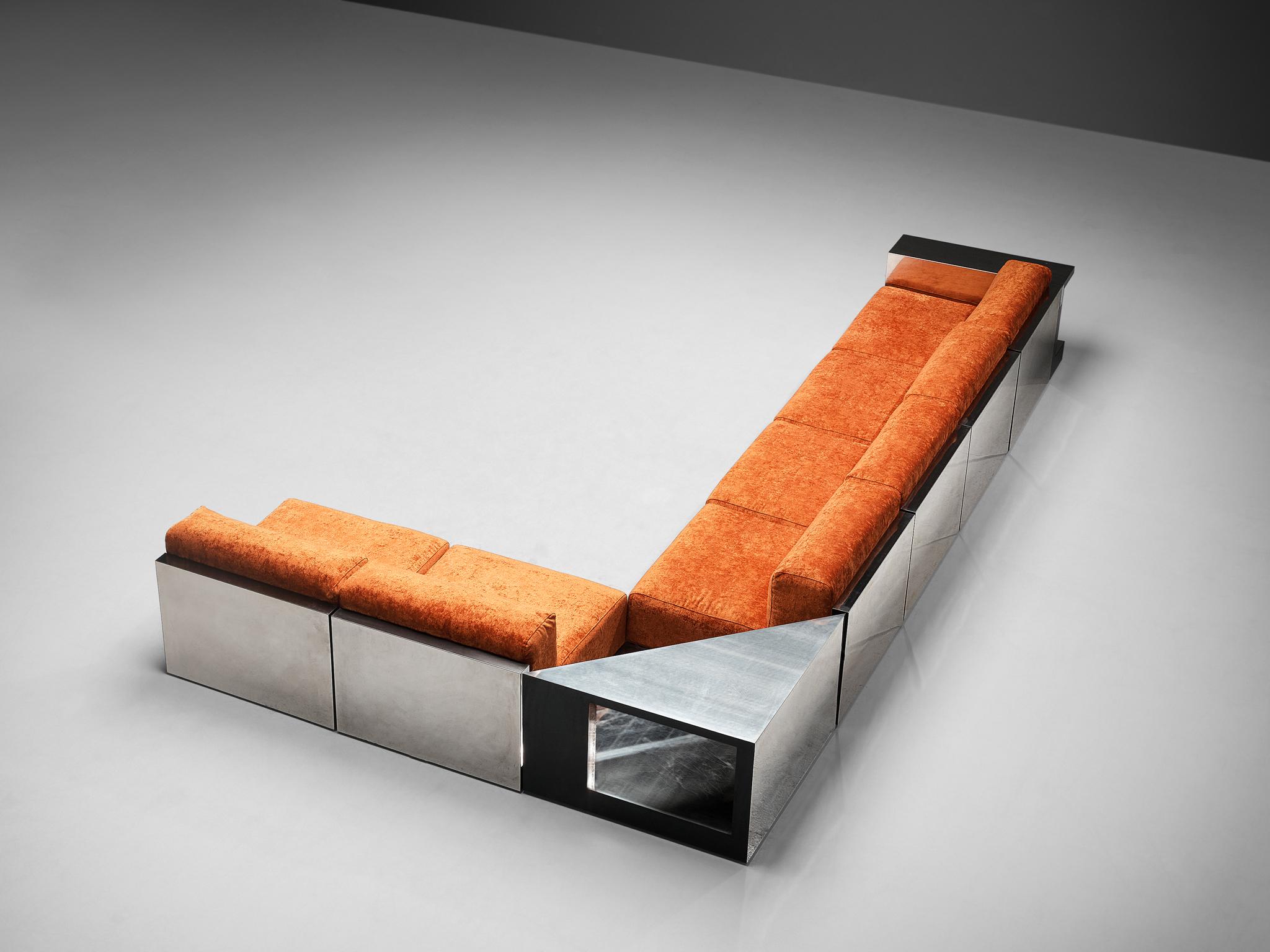 Cinova Modular Sofa in Velvet and Chrome 2