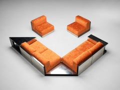 Cinova Modular Sofa in Velvet and Chrome