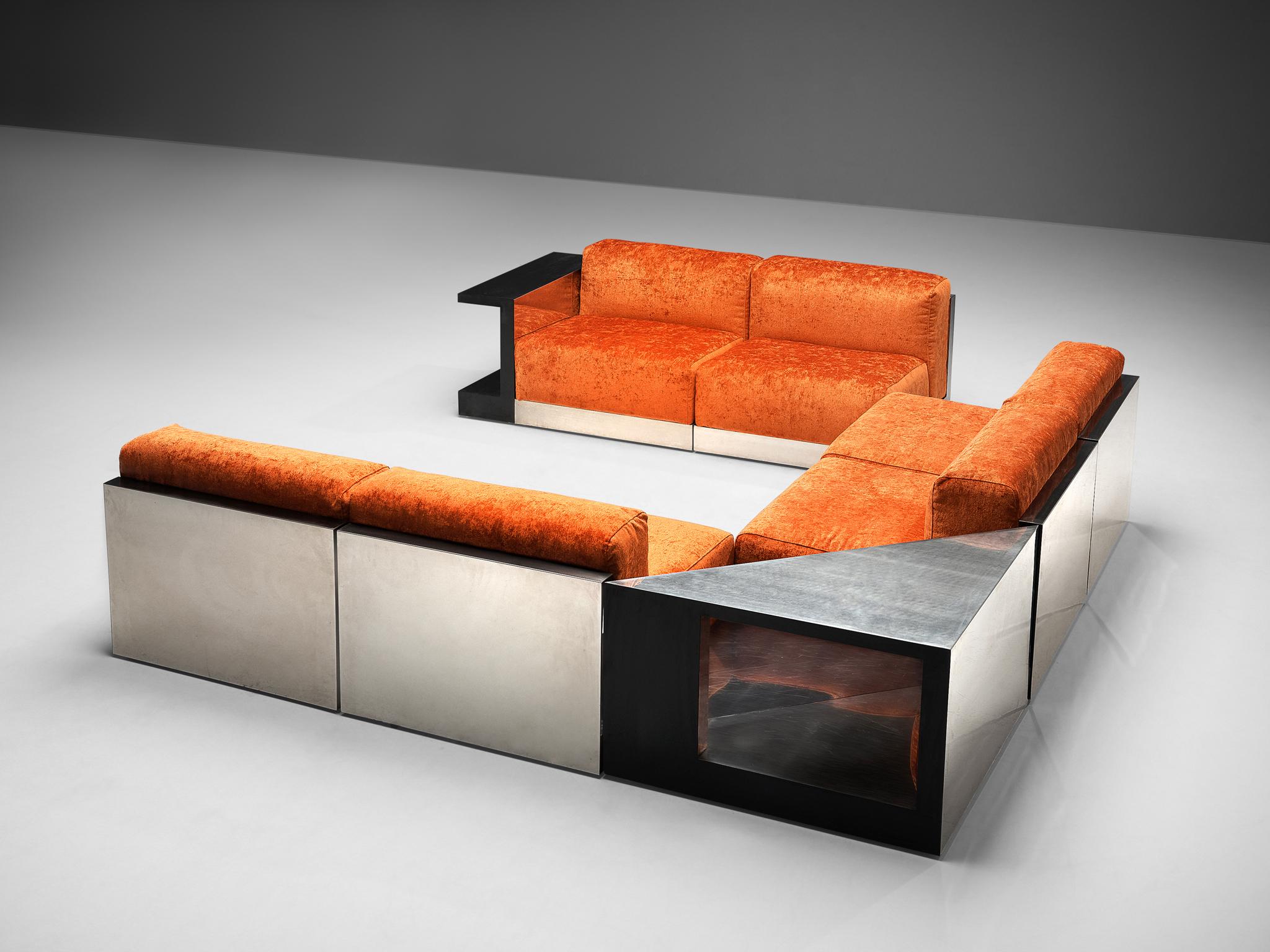 Cinova Modular Sofa in Velvet and Chrome 6