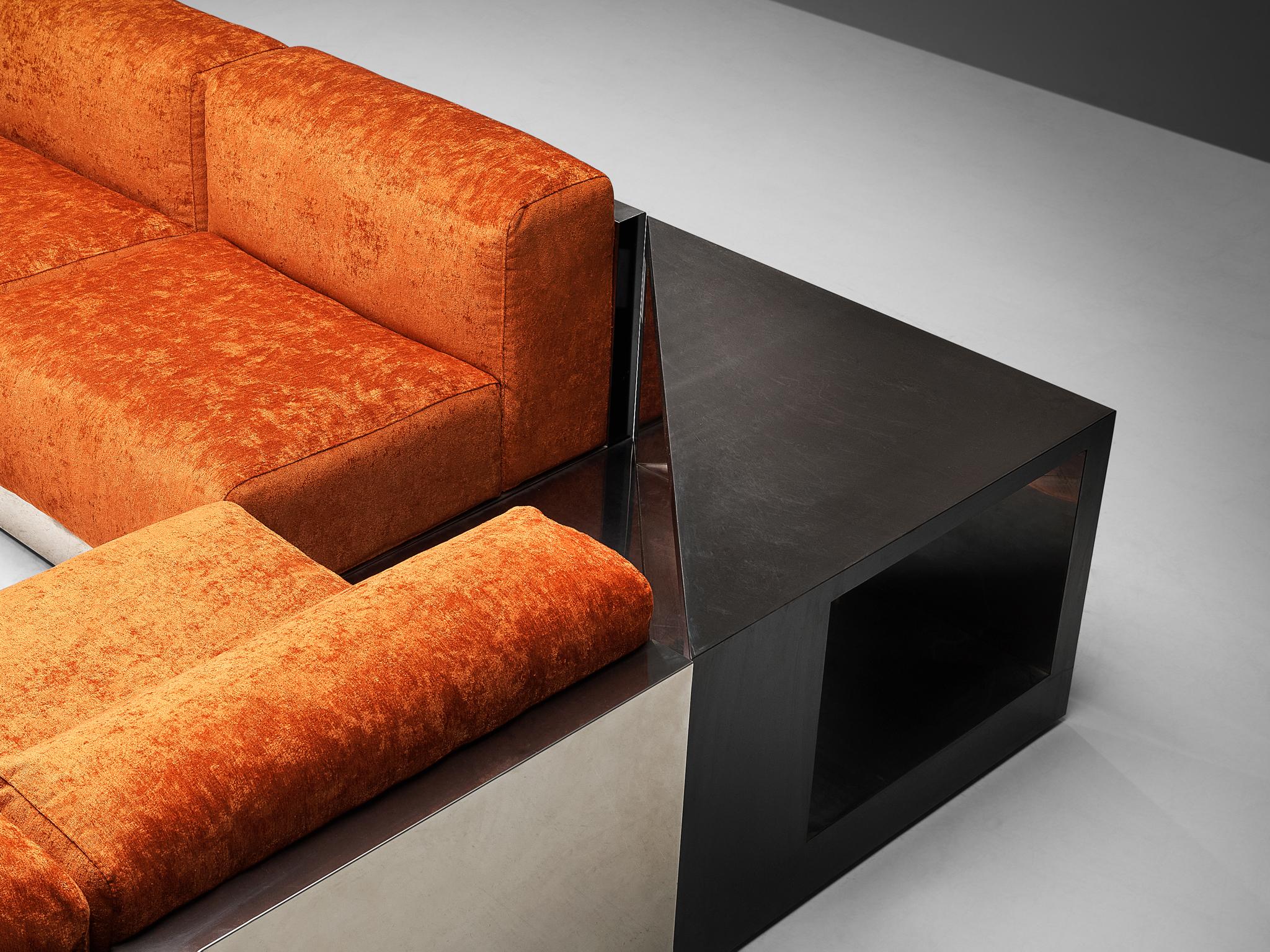 Cinova Modular Sofa in Velvet and Chrome 3