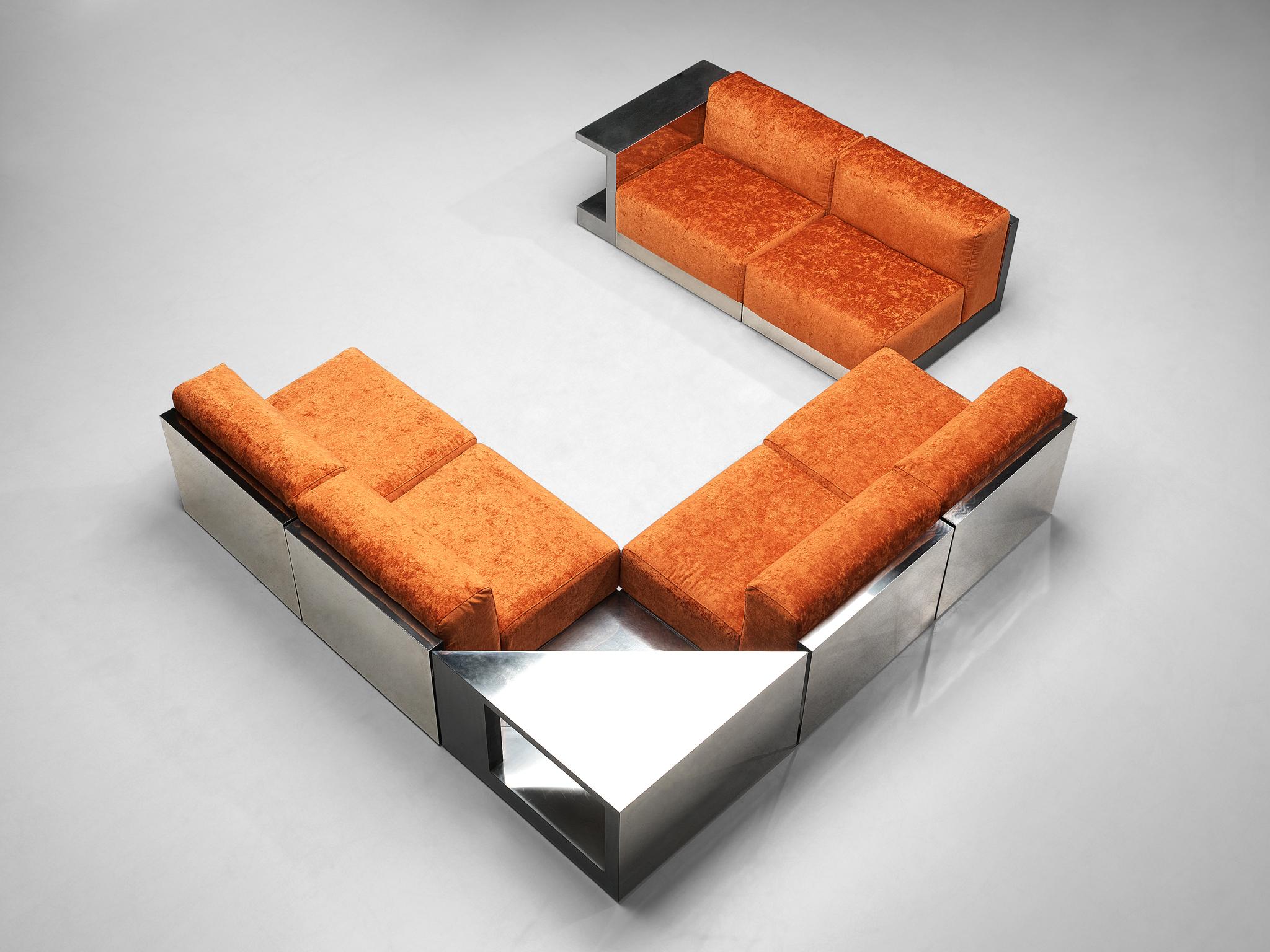 Cinova Modular Sofa in Velvet and Chrome 9