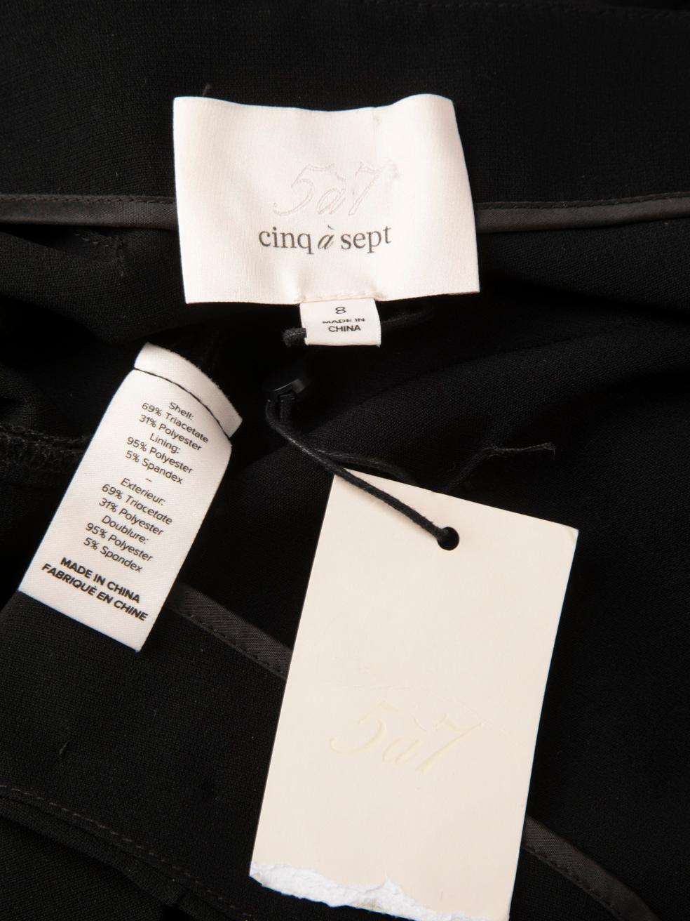 Cinq à Sept Schwarze Hose mit Schleifendetail Größe L Damen im Angebot