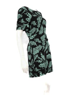 Cinq à Sept Leaf Pattern Mini Dress Size L