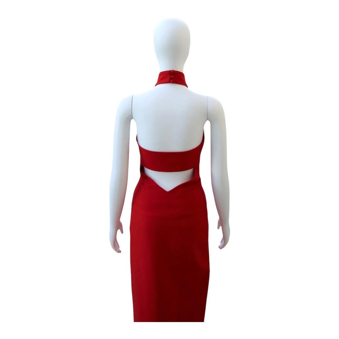 Cinq a Sept Vestido rojo sin espalda y con escote halter en Bueno estado para la venta en Dallas, TX