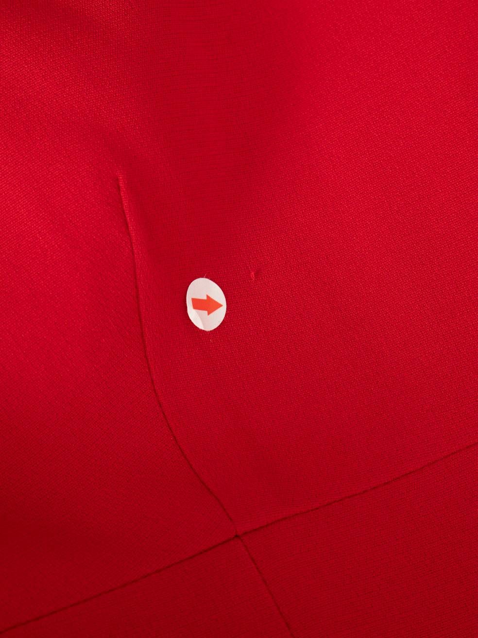 Cinq a Sept Vestido Midi Hombros Al Descubierto Rojo Talla L en venta 1