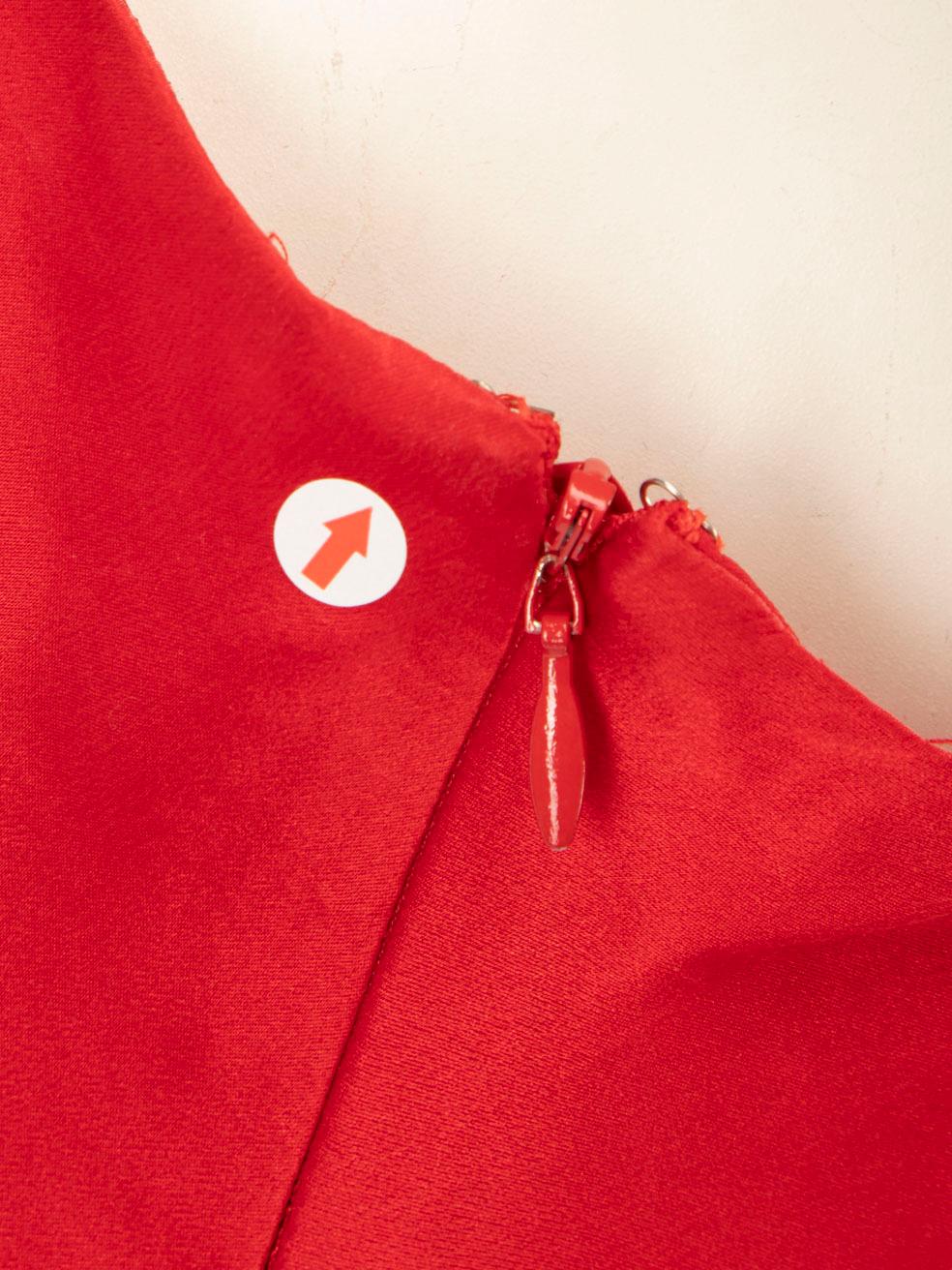 Cinq à Sept Rouge Mini robe en soie à détails noués Taille S Pour femmes en vente