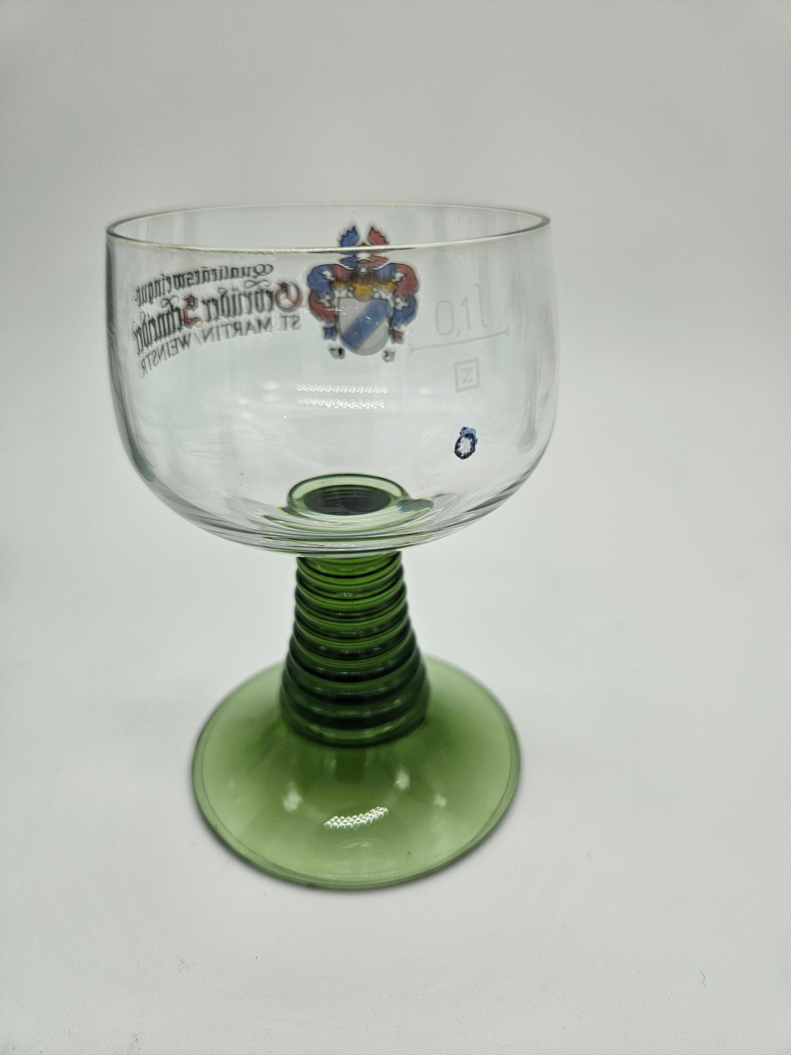 Mid-20th Century Cinque bicchieri in vetro decorati XX secolo Germania in vendita