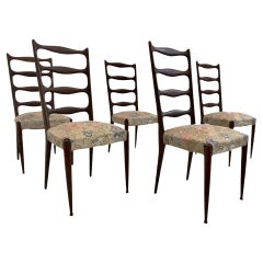 Five chairs by Paolo Buffa, 1950s