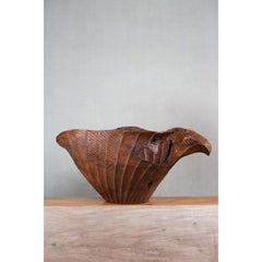 Cinta Lotus Teak Wood Sculpture by Mary Verspoor
