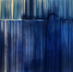 Deep Blue Clash, Painting, Acrylic on Canvas