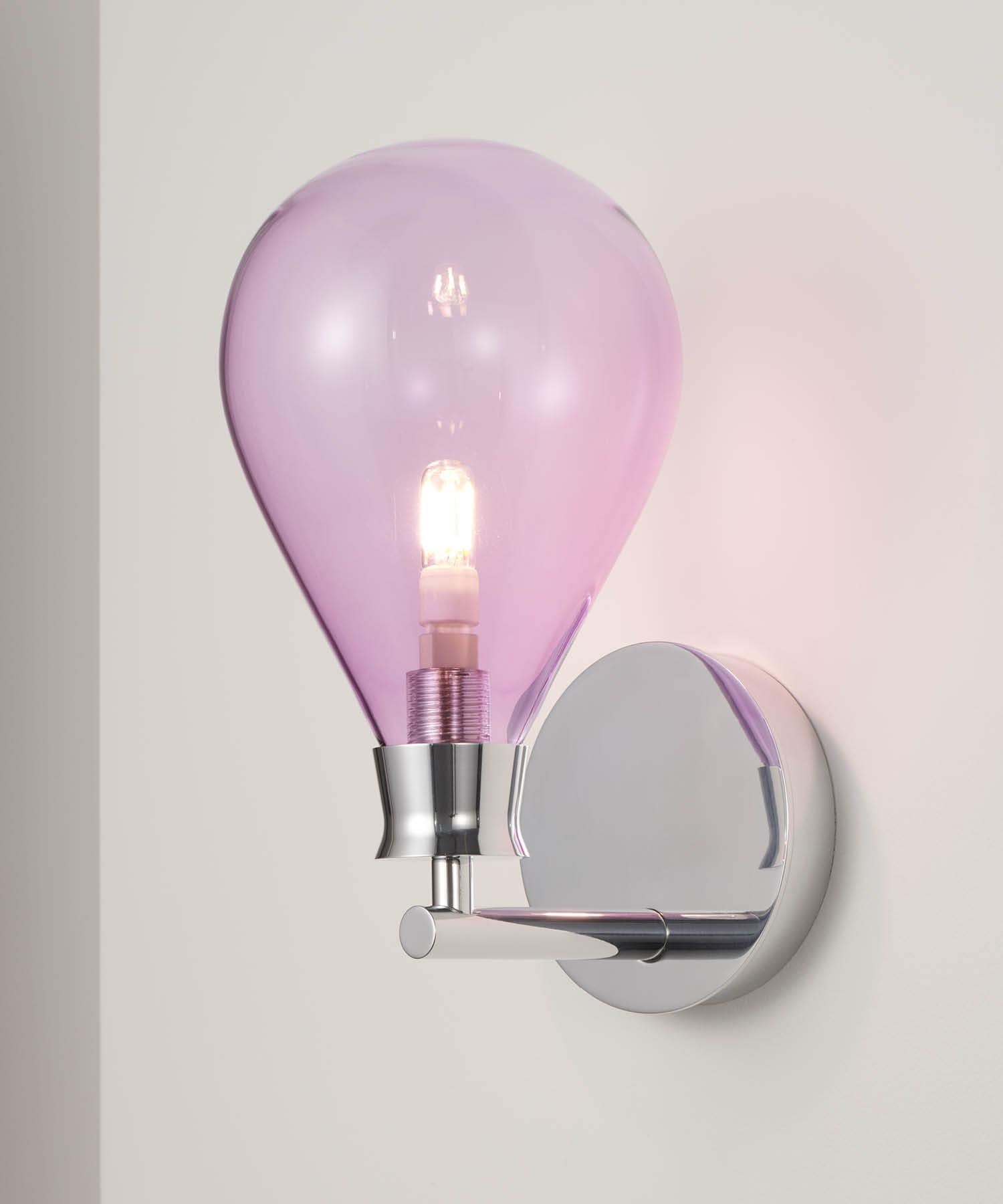 Cintola Maxi Pendant in Polished Aluminium with Rose Glass by Tom Kirk For Sale 4