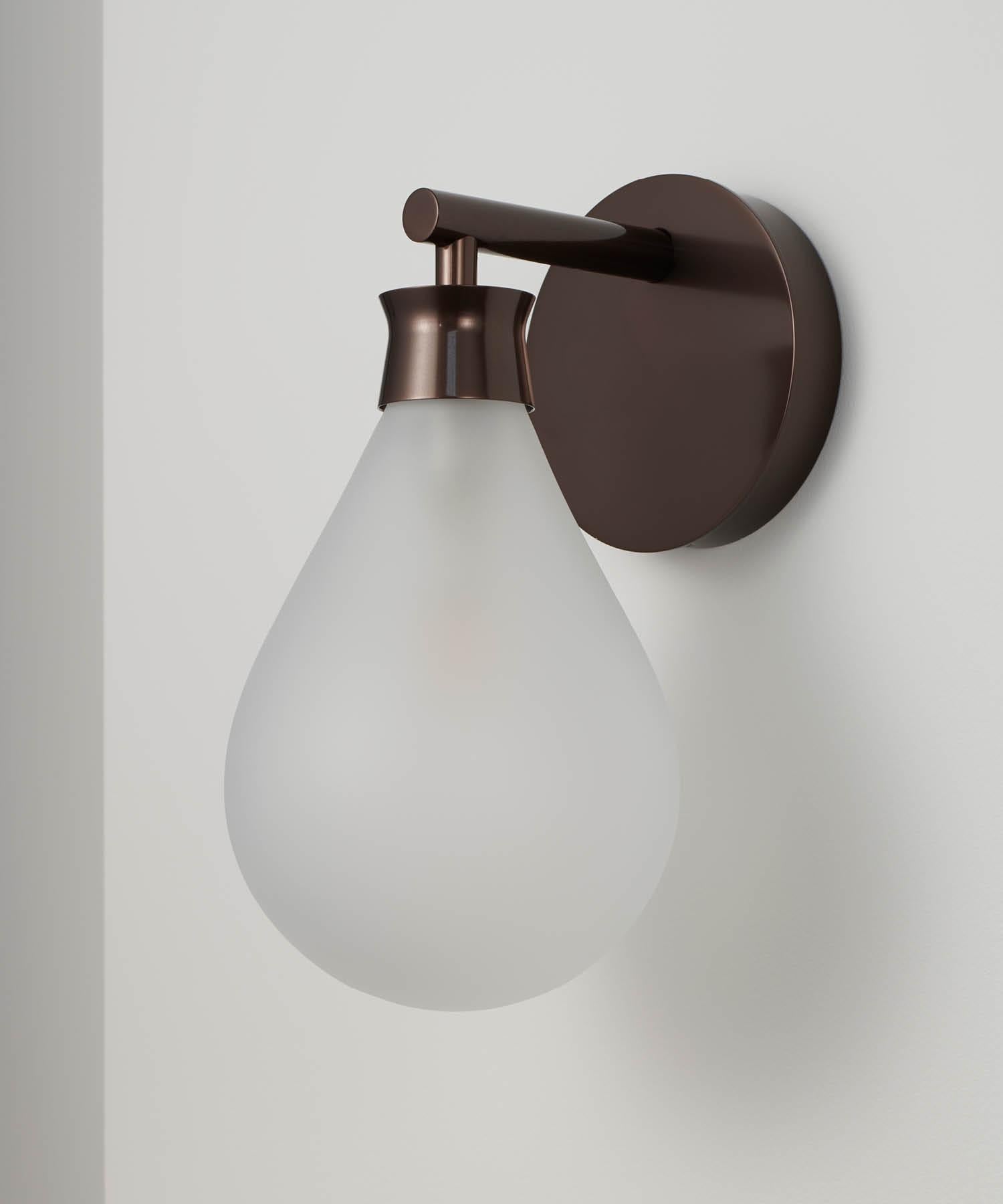 Cintola Maxi Pendant in Satin Bronze with 18 Handblown Frosted Glass Globes For Sale 7