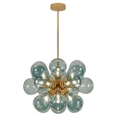 Cintola Maxi Pendant in Satin Gold with Smoke Glass by Tom Kirk