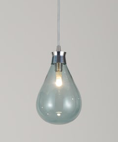 Cintola Pendelleuchte aus poliertem Aluminium mit rauchgrauem Glas