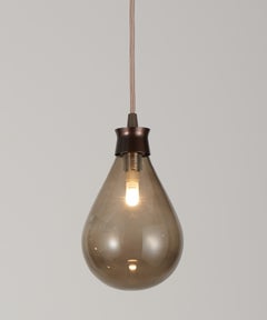 Cintola Pendant in Satin Bronze with Bronze Glass by Tom Kirk