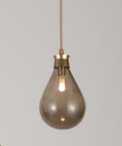 Cintola Pendant in Satin Gold with Bronze Glass by Tom Kirk