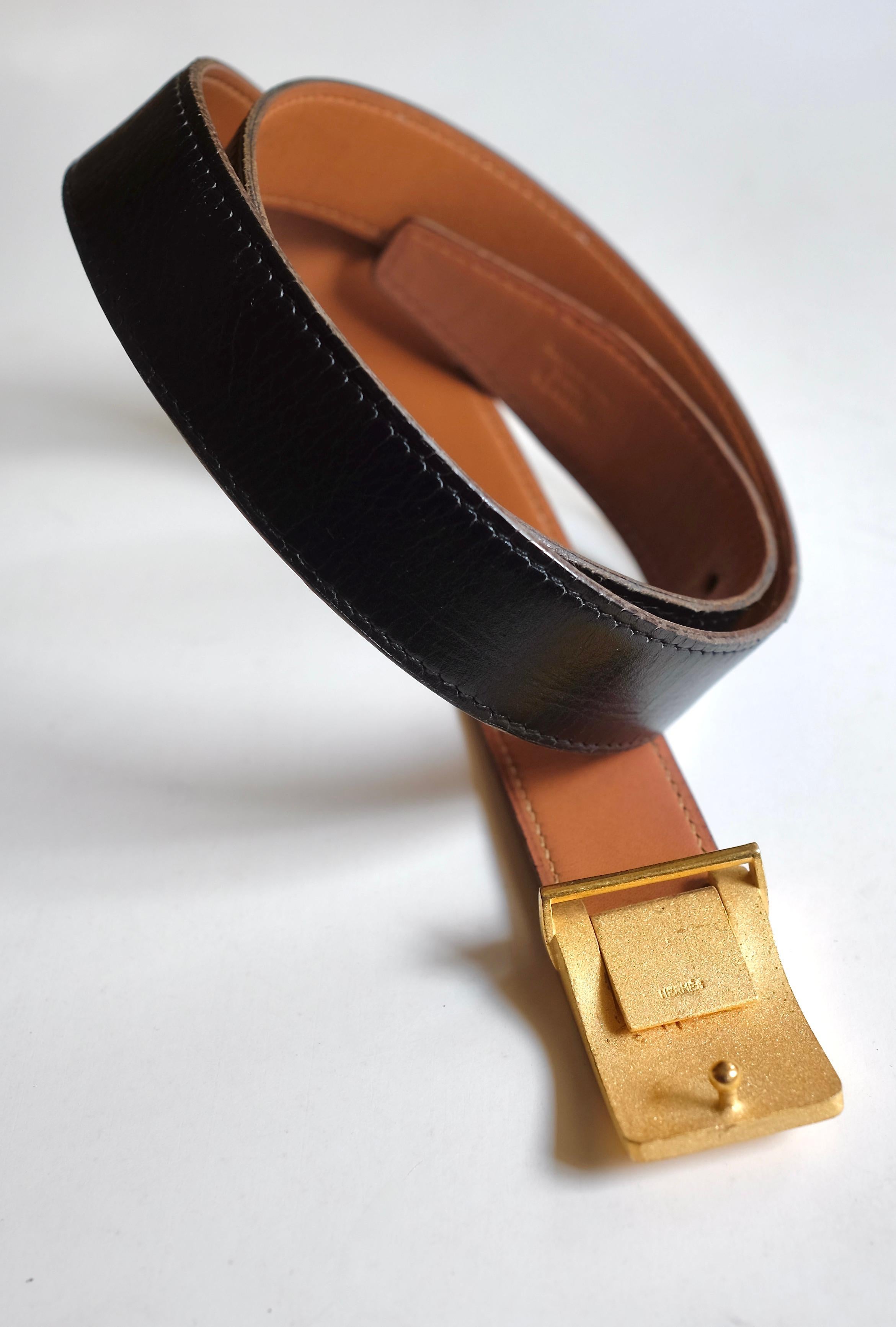 Black Ceinture HERMÈS en vente