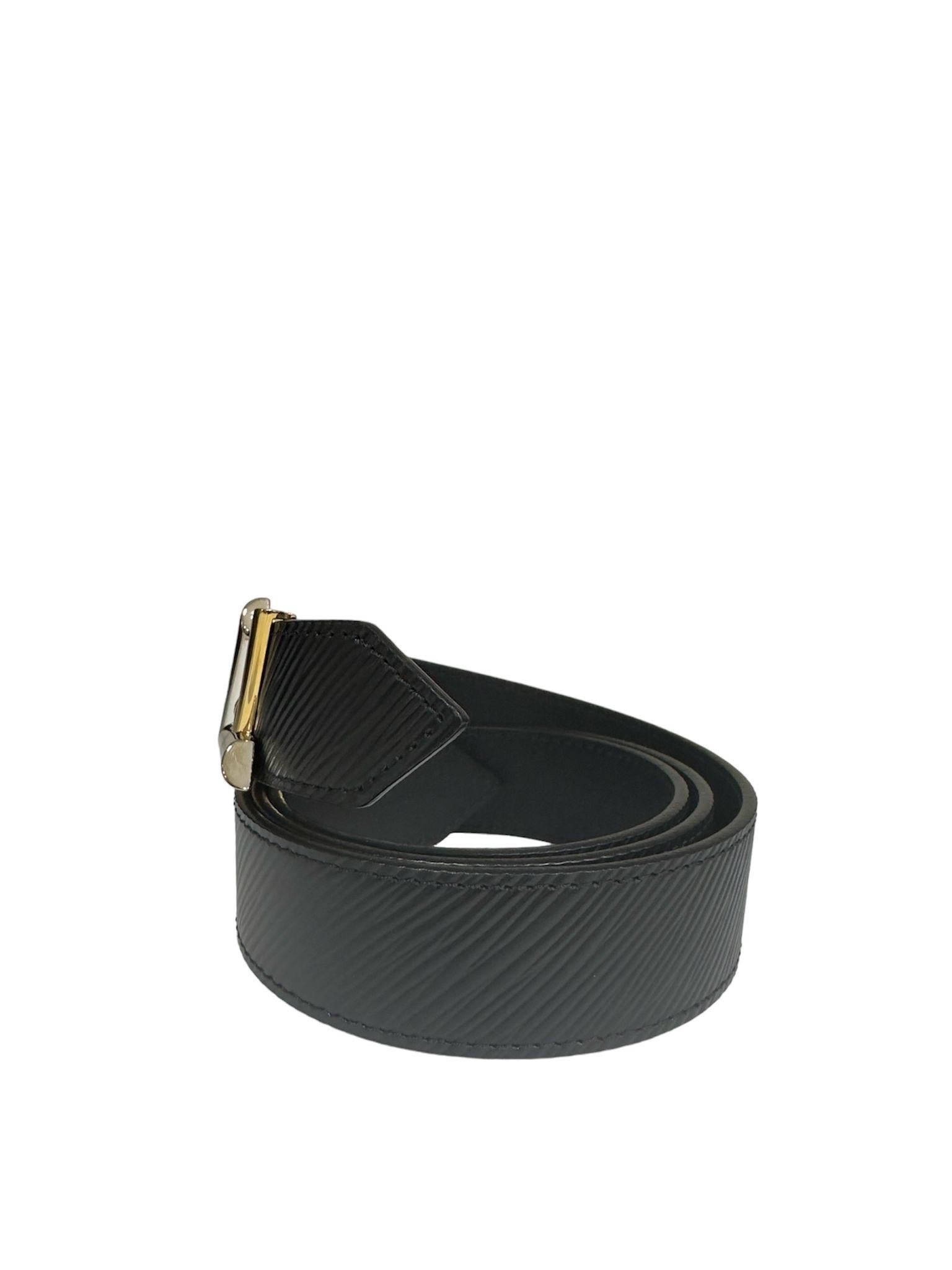 Cintura Louis Vuitton Cintura Twist Epi Nera In Excellent Condition For Sale In Torre Del Greco, IT