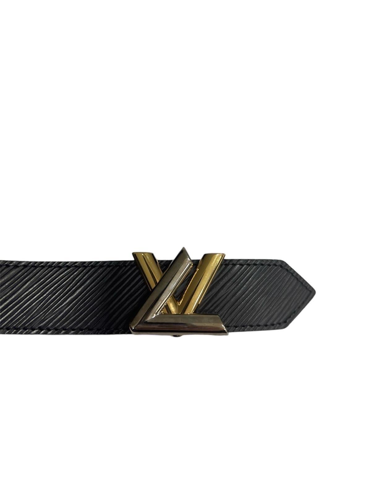 Cintura Louis Vuitton Cintura Twist Epi Nera im Angebot 3