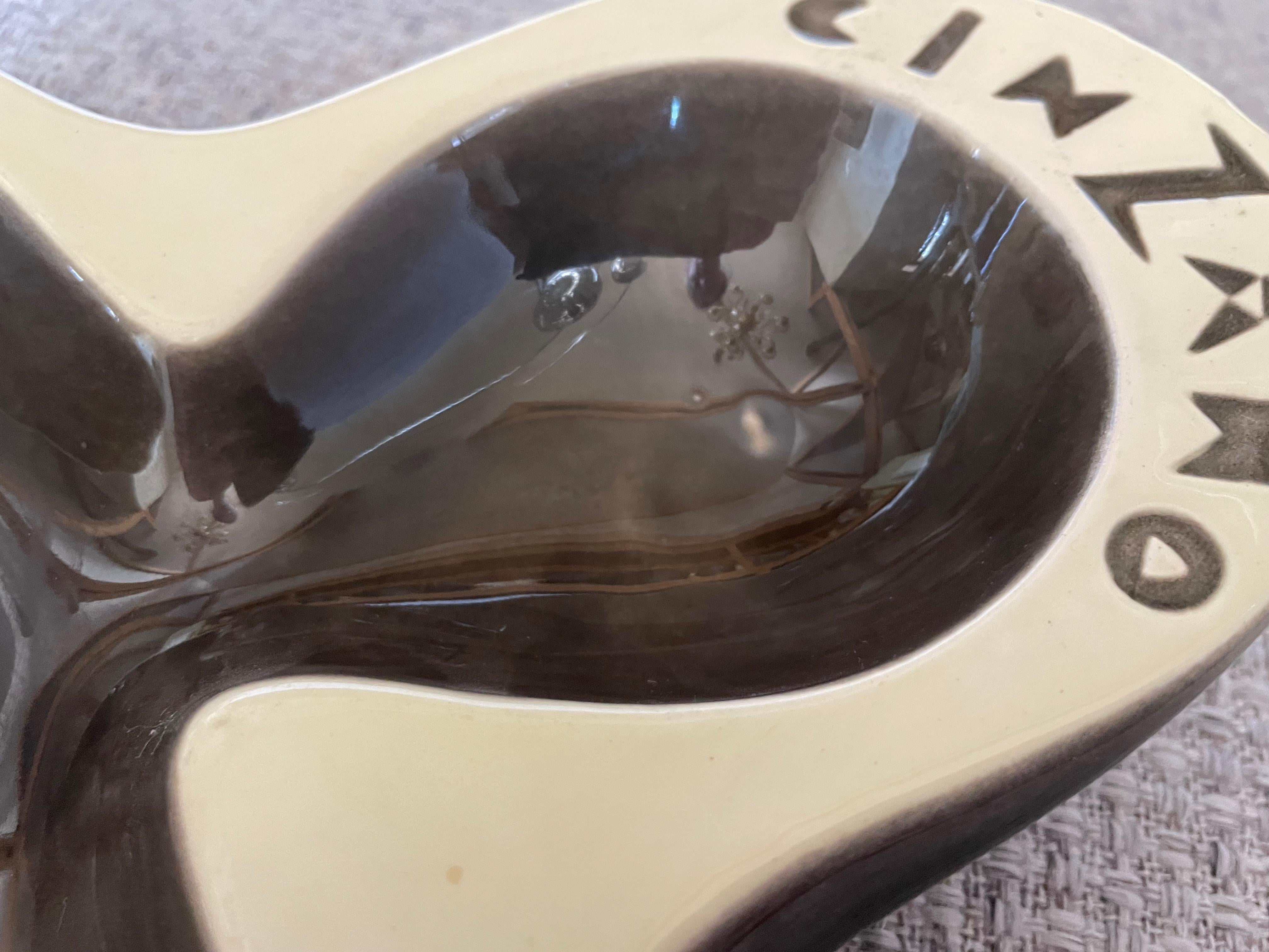 Cinzano empty pocket ashtray In Good Condition In Nivelles, BE
