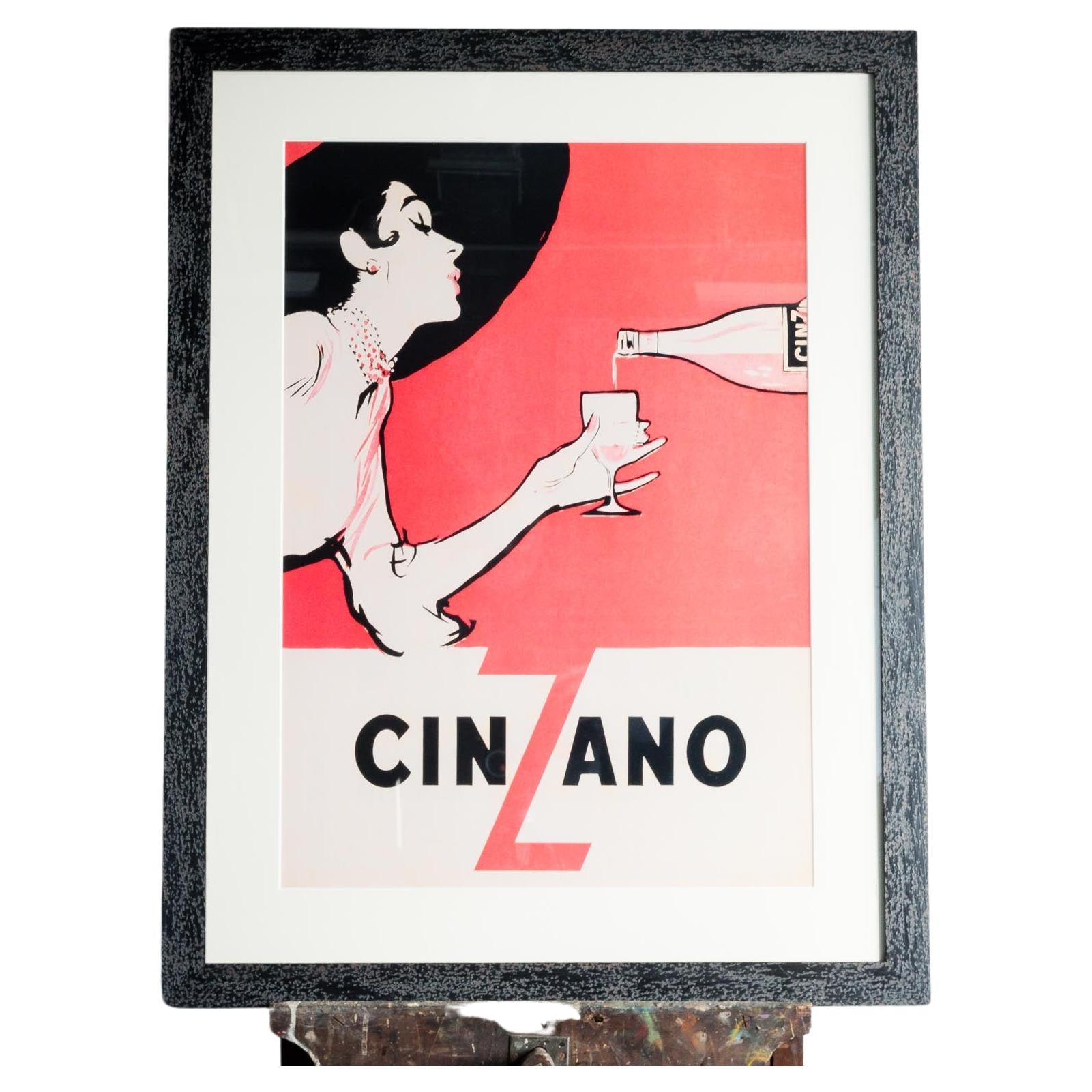 Cinzano Poster Framed