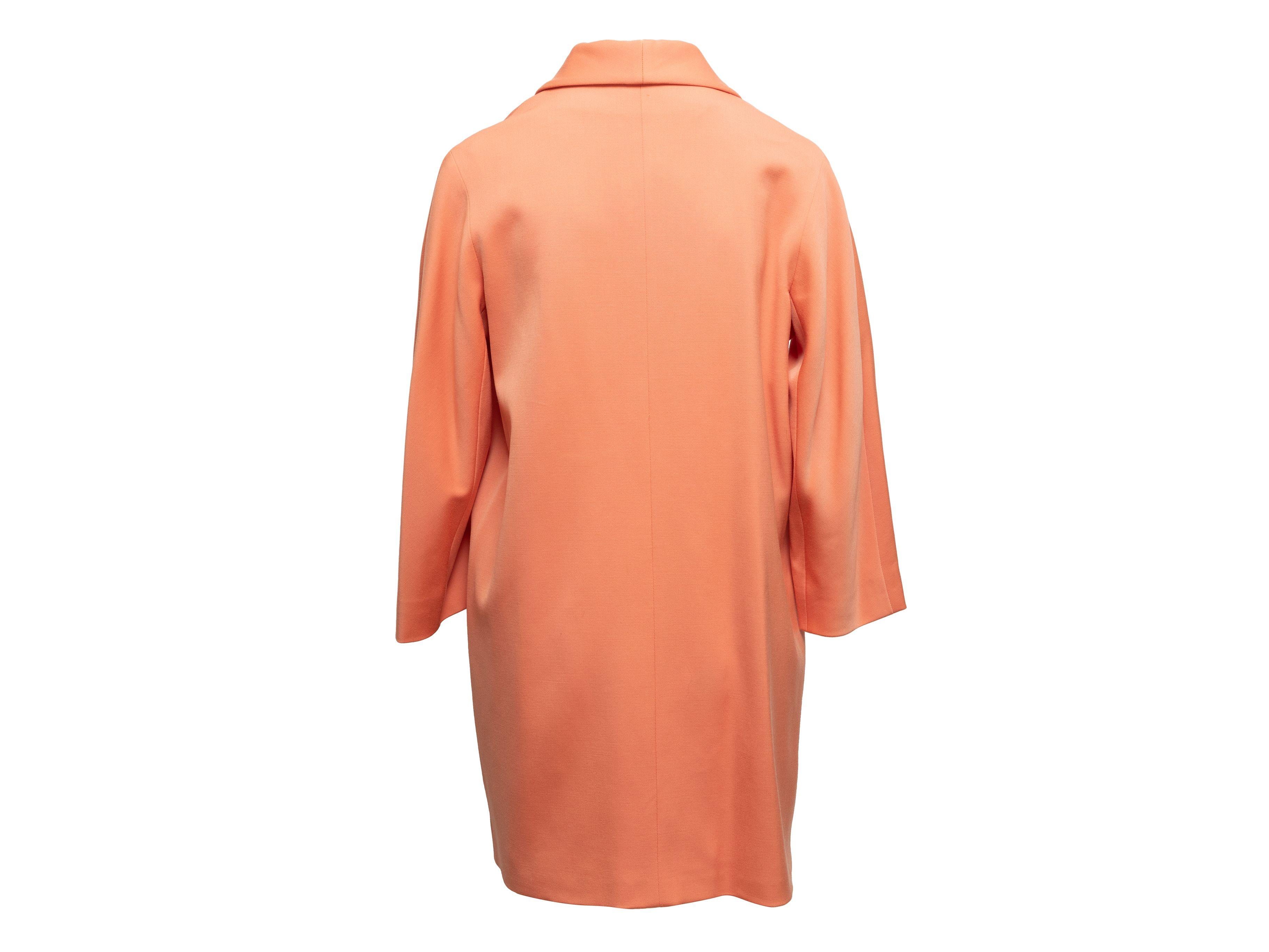 Cinzia Rocca Pastel Orange Virgin Wool Coat 3