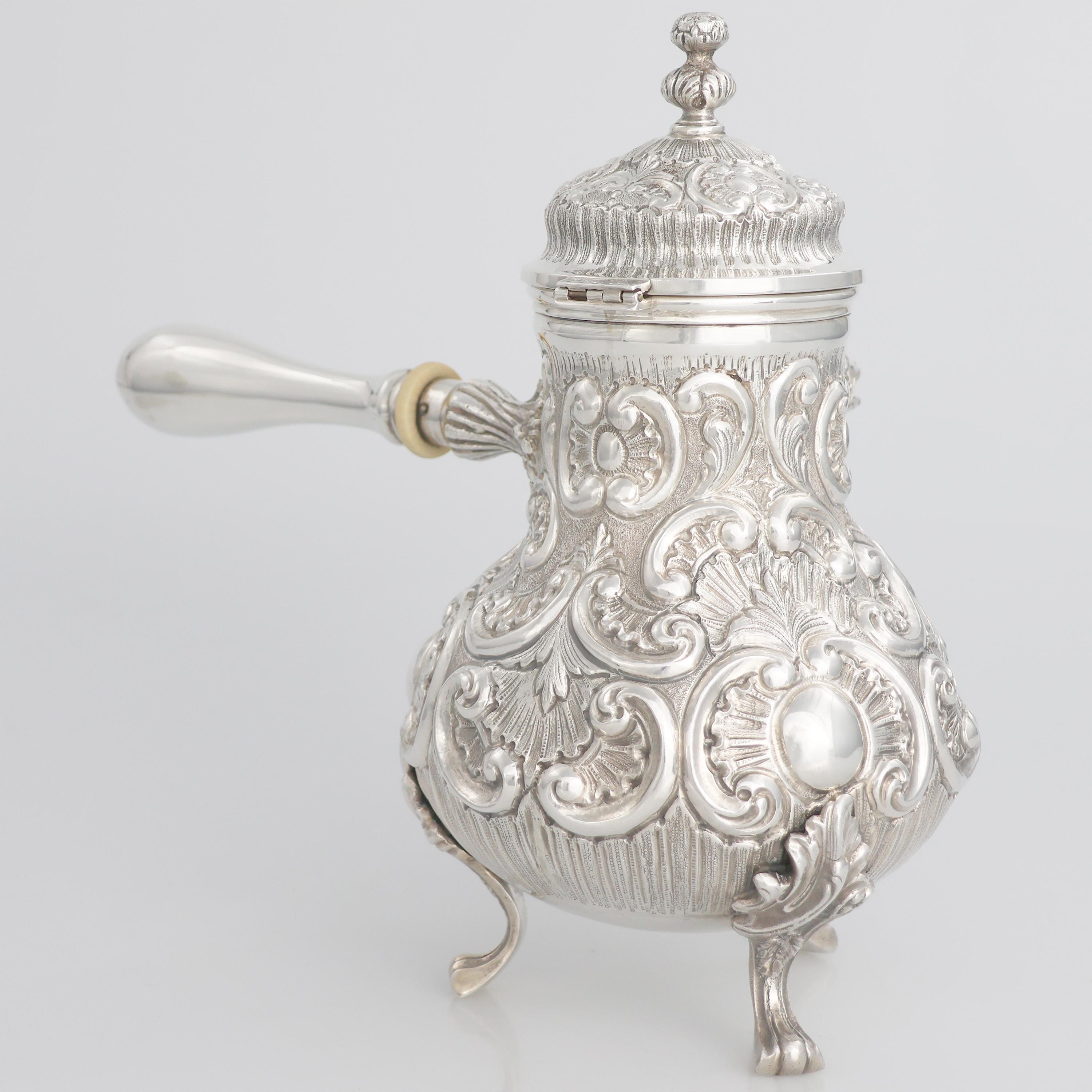 Cioccolatiera in argento 925 Italia, Milano, ultimo quarto XX secolo In Good Condition In Brescia, IT