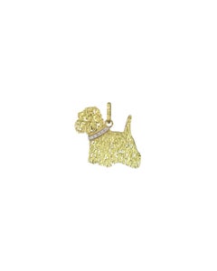 Cani&Gatti "Scottish Terrier" Pendant in 18 kt Gold and Diamond Collar