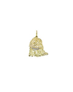 Cani&Gatti "West Highland Terrier" Pendant in 18 kt Gold and Diamond Collar