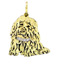 Cani&Gatti "West Highland Terrier" Pendant in 18 kt Gold and Diamond Collar