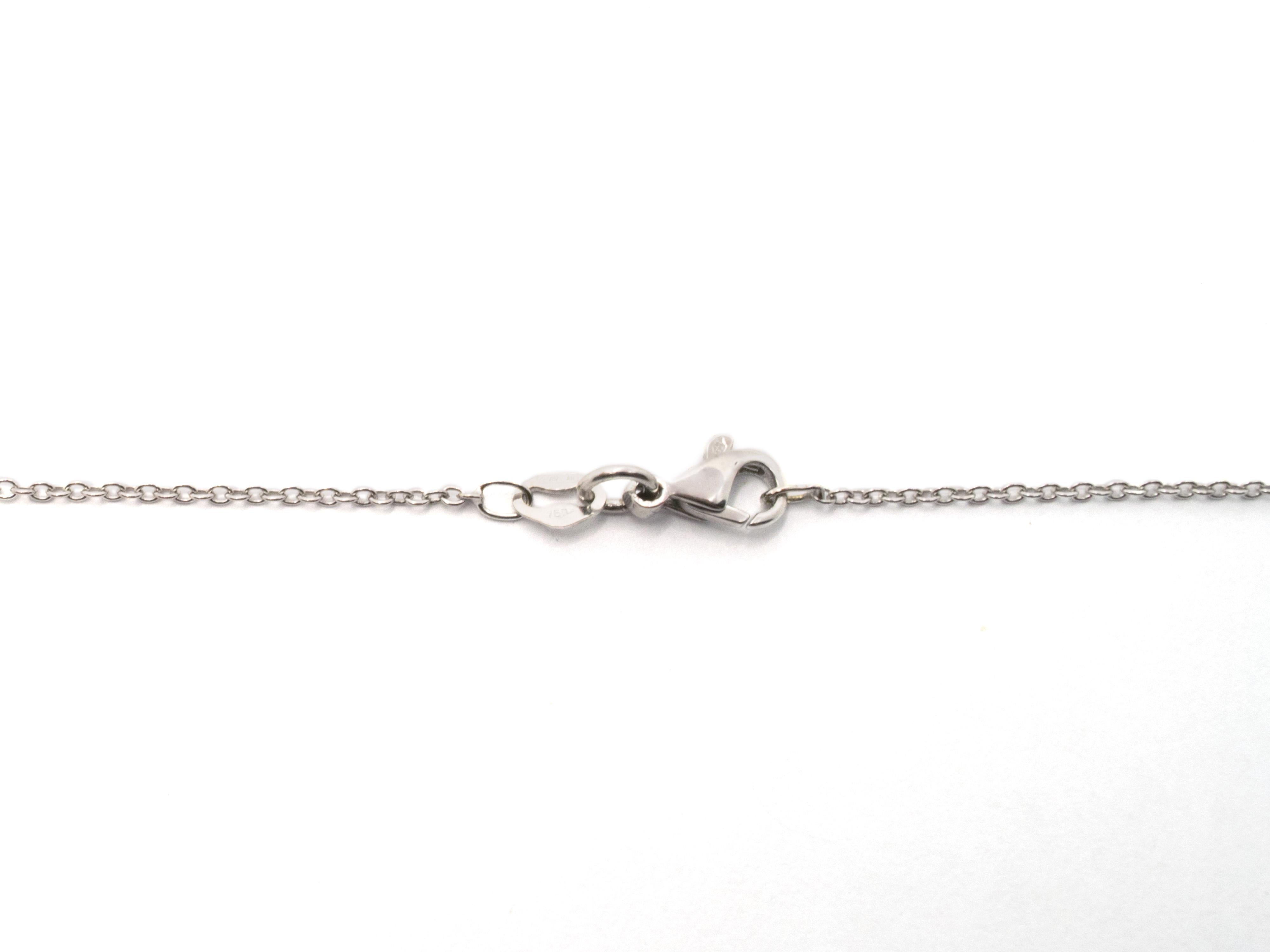 Women's Cross Pendant in 18 Kt White Gold and Diamonds For Sale