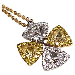 Modern CROSS pendant with fancy diamonds