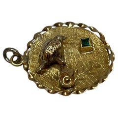 Médaille du rossignol pendentif sur branche