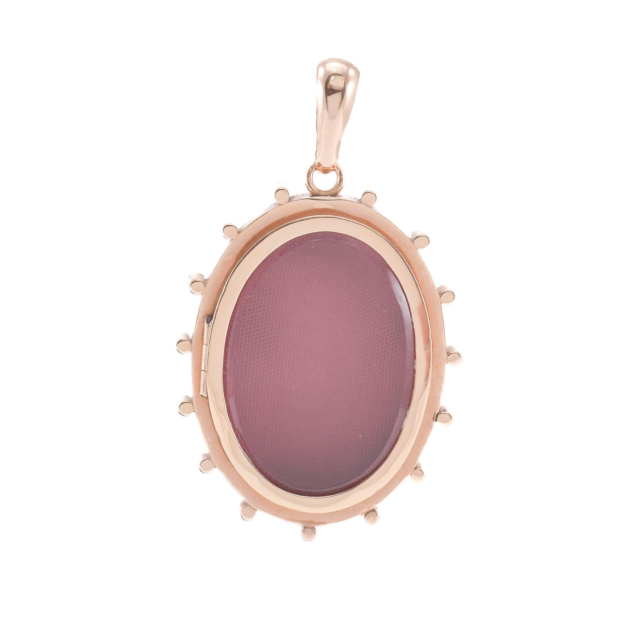 Roségold Fotorahmen-Anhänger mit Flussperlen im Angebot 3