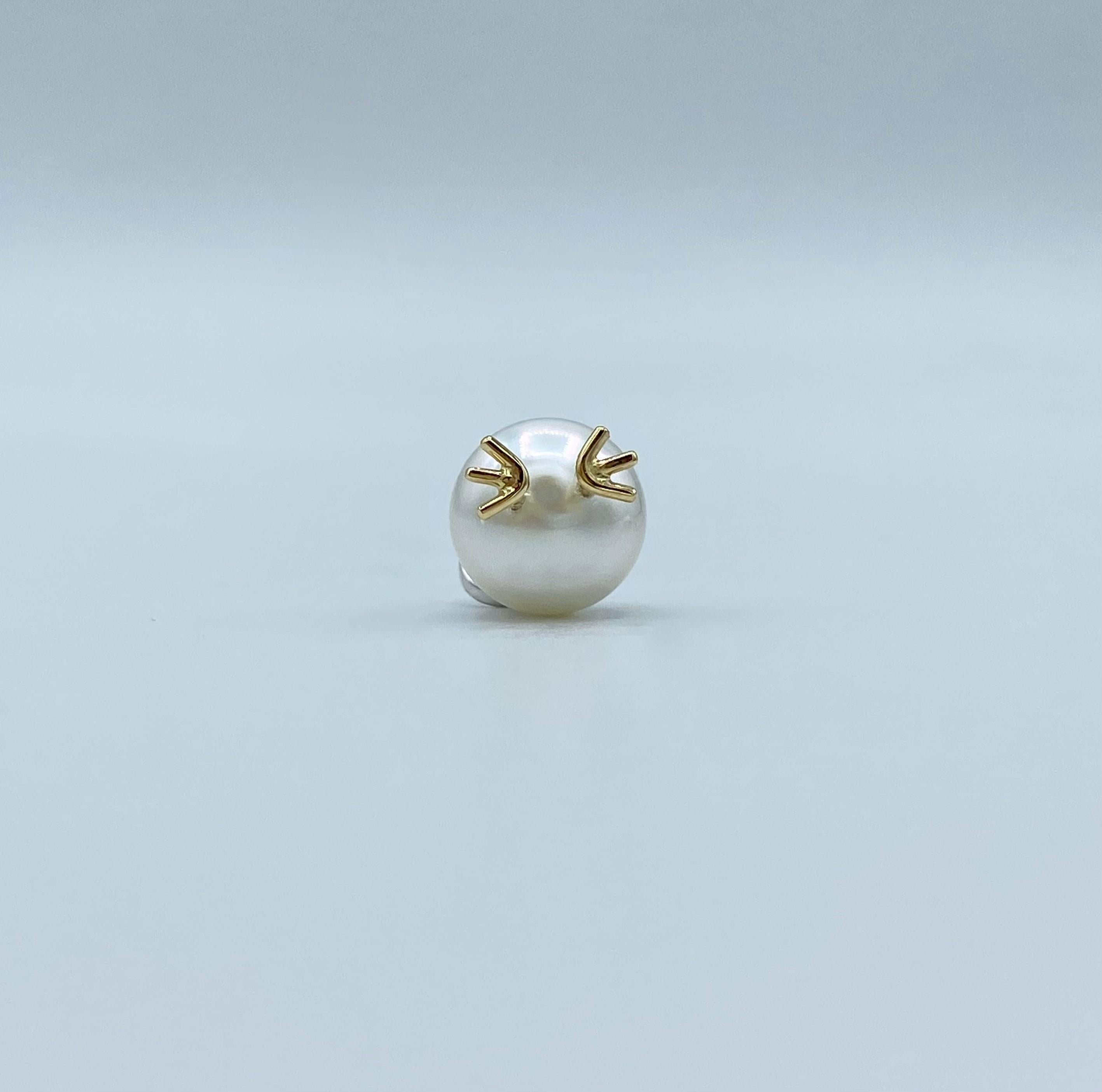 Women's Ciondolo pulcino in oro 18Kt con perla Australiana e diamanti neri