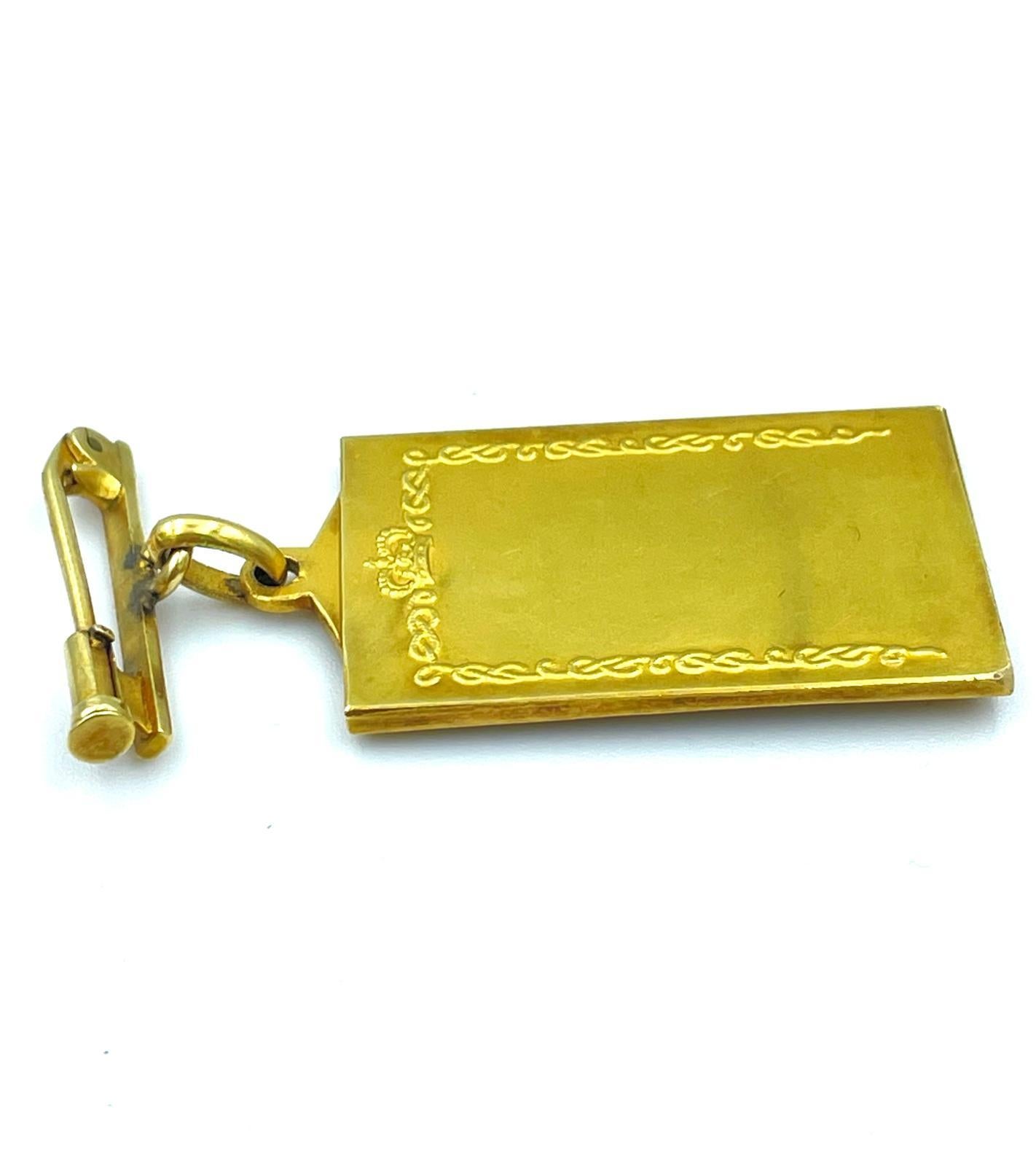 Ciondolo vintage anni '40 Made in Italy in oro 18 carati volto di donna in vendita 1