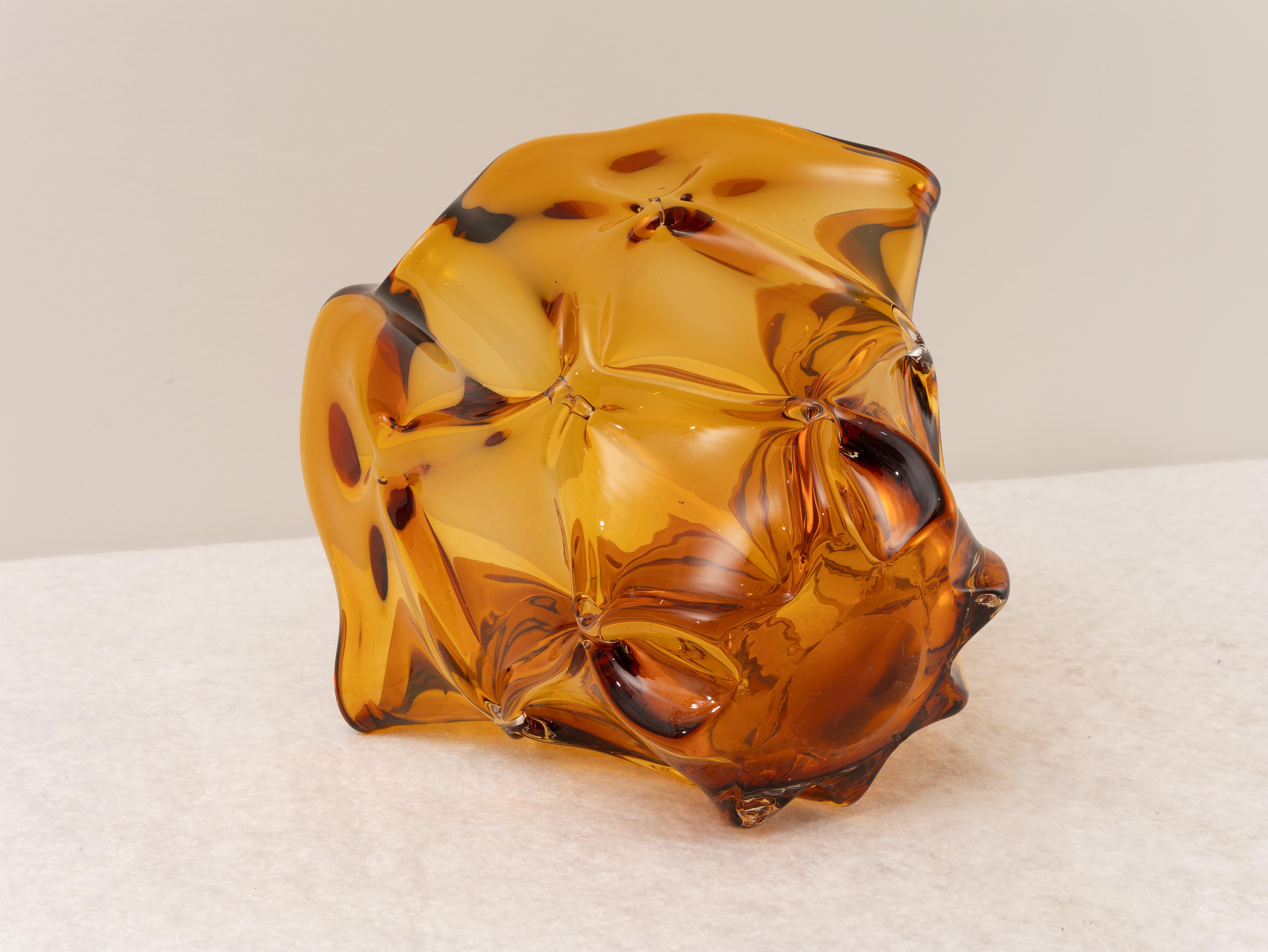 Italian Bol de centre de table / Bol à glace  en verre de Murano, années 1950 en vente