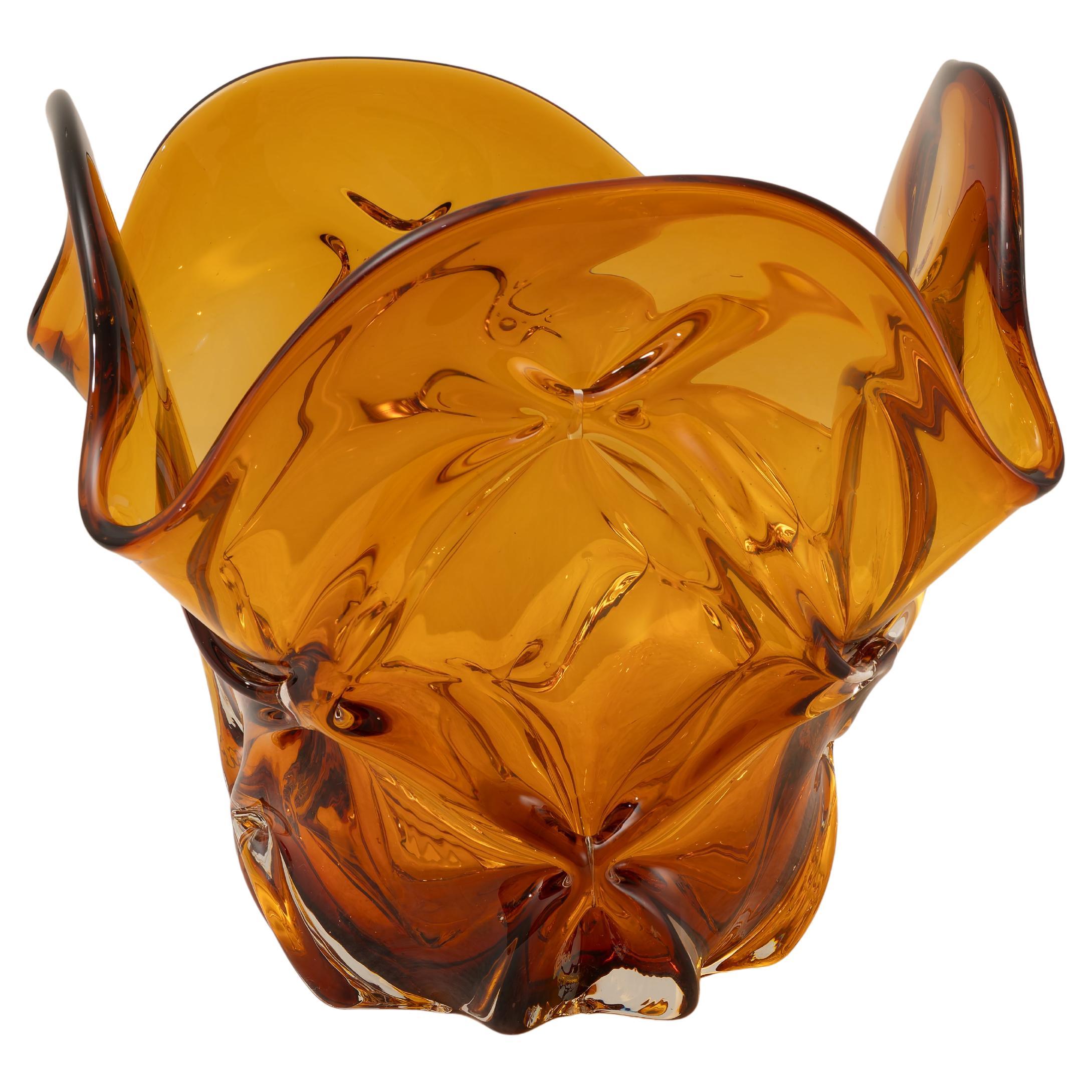 Bol de centre de table / Bol à glace  en verre de Murano, années 1950 en vente