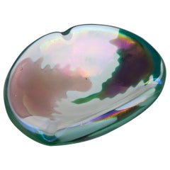 Seguso 1950 Bol cendrier décoratif en verre de Murano vert