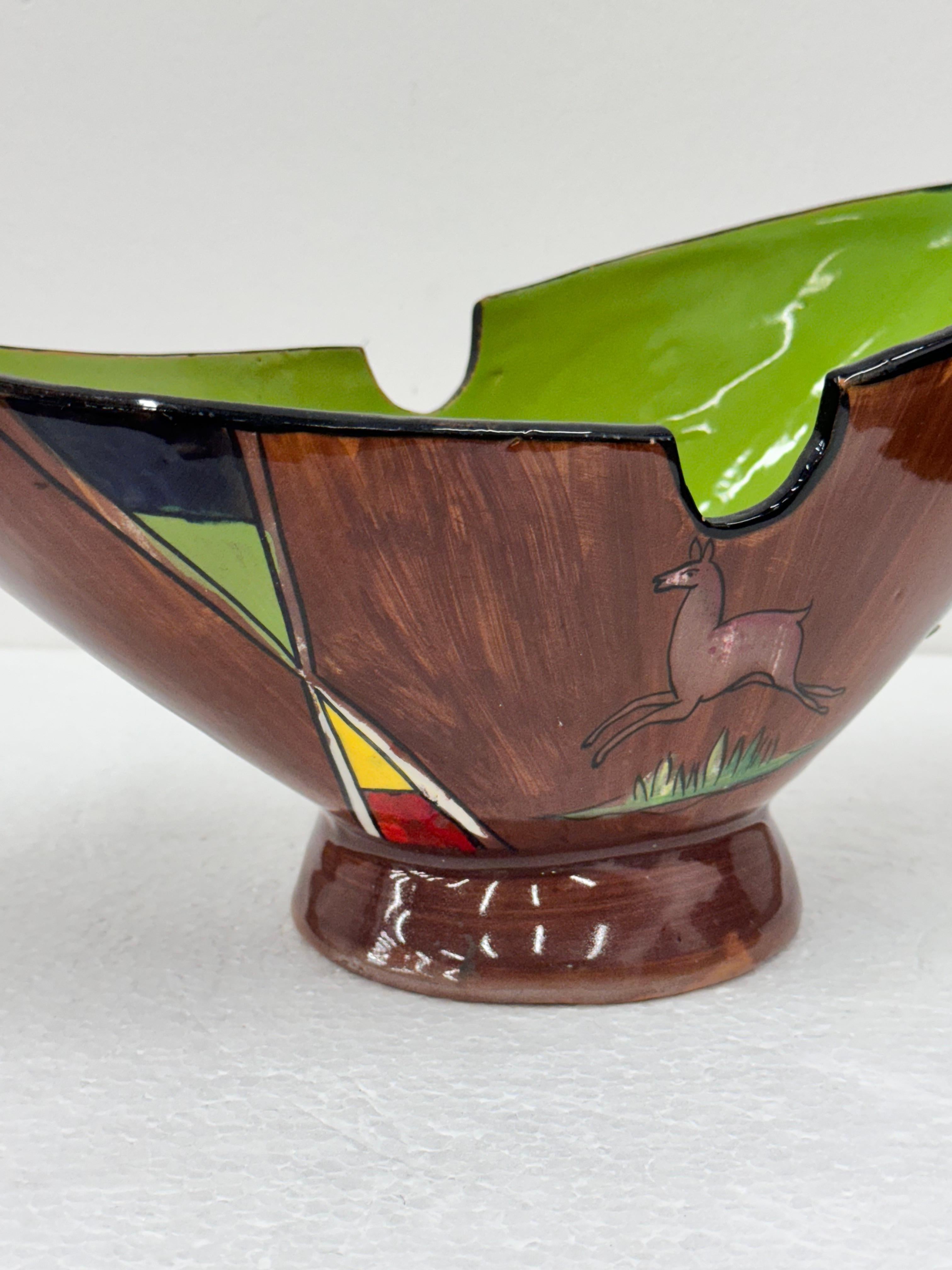 Ceramica Ciotola in ceramica decorata, produzione italiana anni 50/60