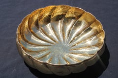 Hand embossed solid brass bowl Italy 1970s