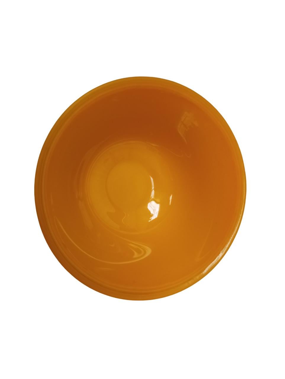Coupe en verre épais, ocre jaune, Pékin/Chine sec. XX en vente 1